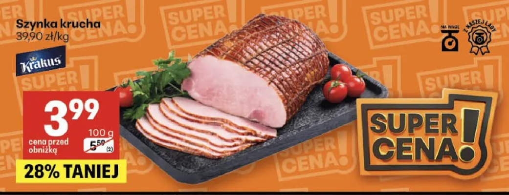 Szynka krucha promocja w Delikatesy Centrum