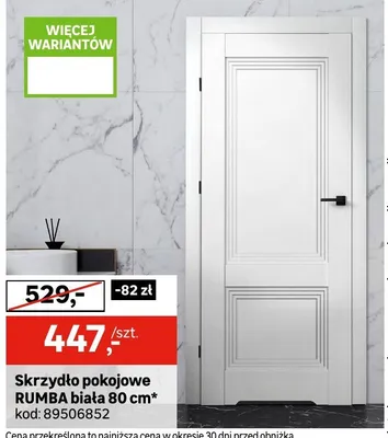 Skrzydło pokojowe rumba biała 80cm promocja w Leroy Merlin