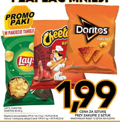 Chipsy kukurydziane Doritos Nacho promocja w Kupiec