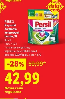 Kapsułki do prania kolorowych tkanin Persil XL promocja w Lidl
