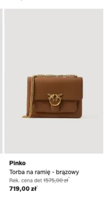 Torba na ramię brązowa Pinko promocja w Lounge by Zalando