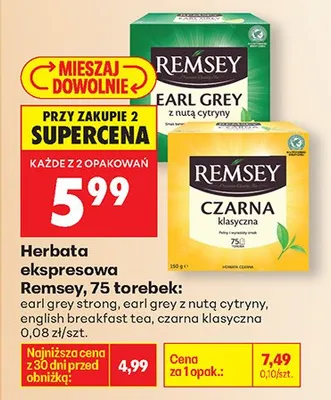 Herbata ekspresowa, różne rodzaje promocja w Biedronka