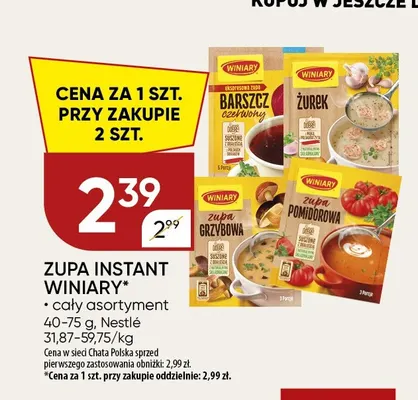 Zupa instant żurek Winiary promocja w Chata Polska
