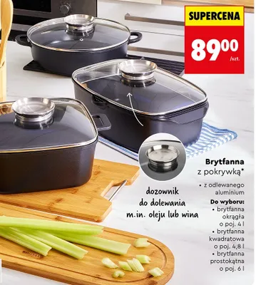 Brytfanna z pokrywką, różne rodzaje promocja w Biedronka