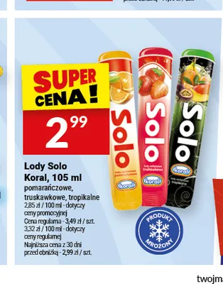 Lody Solo tropikalne promocja w Twój Market