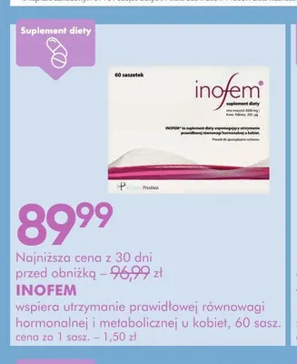 Suplement diety Inofem promocja w Super-Pharm