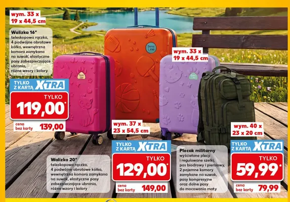 Plecak militarny 40x23x20 cm promocja w Kaufland