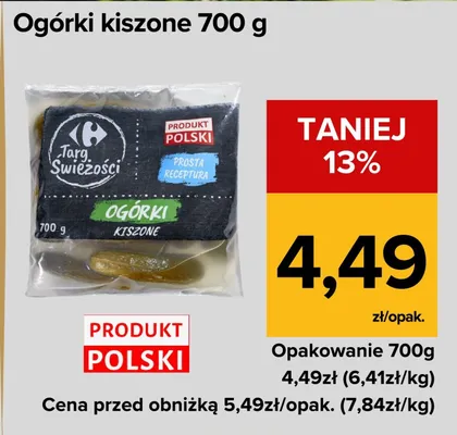 Ogórki kiszone promocja w Supeco