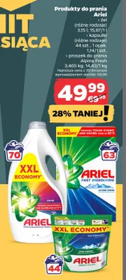Żel do prania Ariel promocja w Netto
