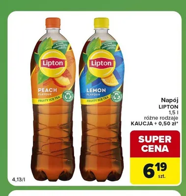 Napój Lipton Peach promocja w Carrefour Express