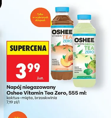 Napój niegazowany Oshee Vitamin Tea Zero kaktus-mięta promocja w Biedronka