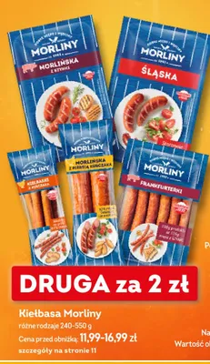 Kiełbasa Frankfurterki Morliny promocja w Żabka