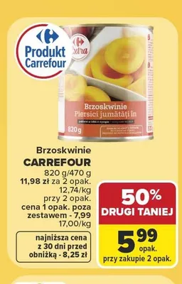 Brzoskwinie Carrefour promocja w Carrefour