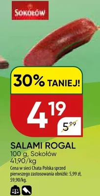 Salami rogal promocja w Chata Polska