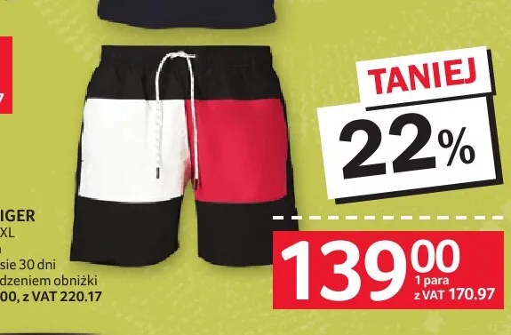 Szorty kąpielowe męskie Tommy Hilfiger promocja w Selgros