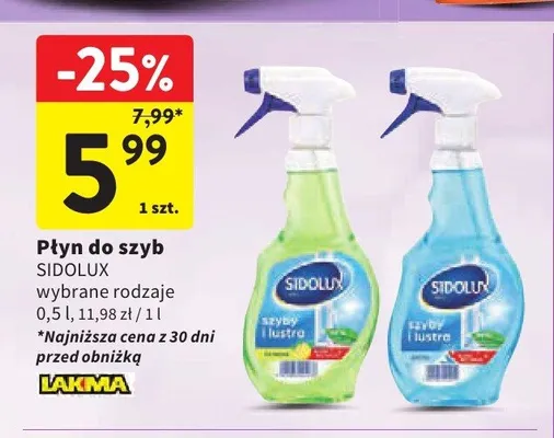 Płyn do szyb Sidolux promocja w Intermarche
