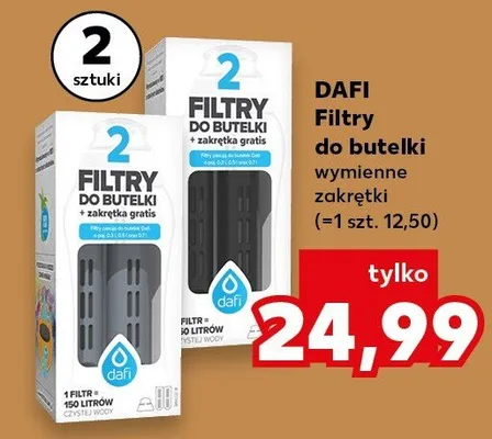 Filtry do butelki wymienne zakrętki promocja w Kaufland