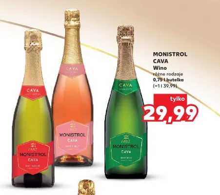 Wino musujące Monistrol Cava Semi Seco promocja w Kaufland