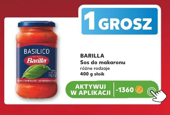 Sos do makaronu Barilla Basilico promocja w Kaufland