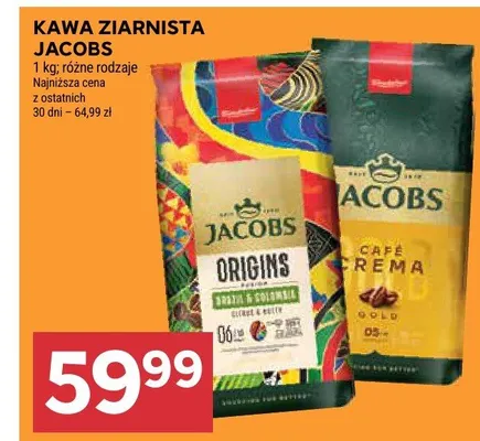 Kawa ziarnista Jacobs promocja w Stokrotka