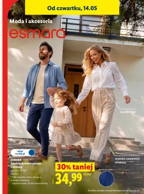 Spodnie damskie palazzo z wiskozą Esmara promocja w Lidl