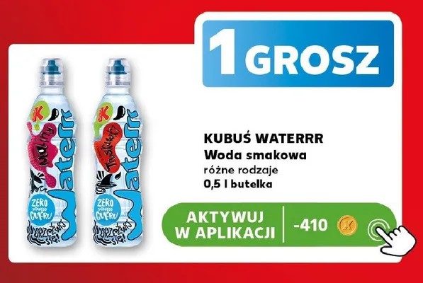 Woda smakowa Kubuś Waterrr malina promocja w Kaufland