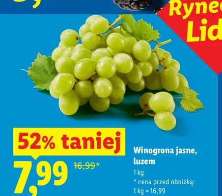 Winogrona jasne promocja w Lidl