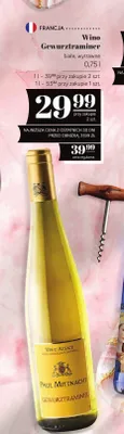 Wino Gewurztraminer białe, wytrawne promocja w POLOmarket