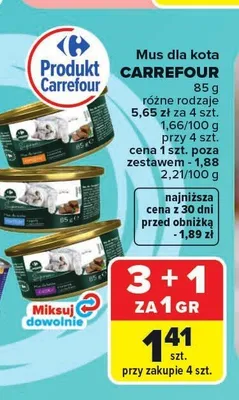 Mus dla kota Carrefour promocja w Carrefour Market