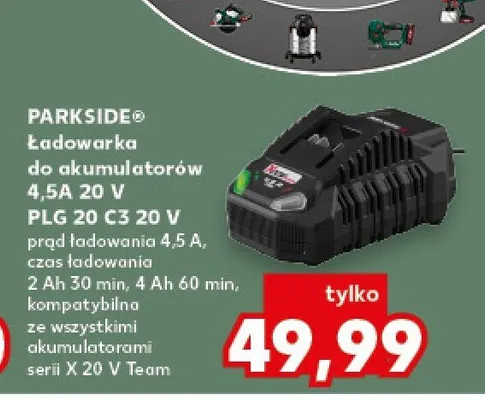 Ładowarka do akumulatorów 4,5A 20 V PLG 20 C3 20 V promocja w Kaufland
