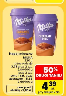 Napój mleczny Milka promocja w Carrefour
