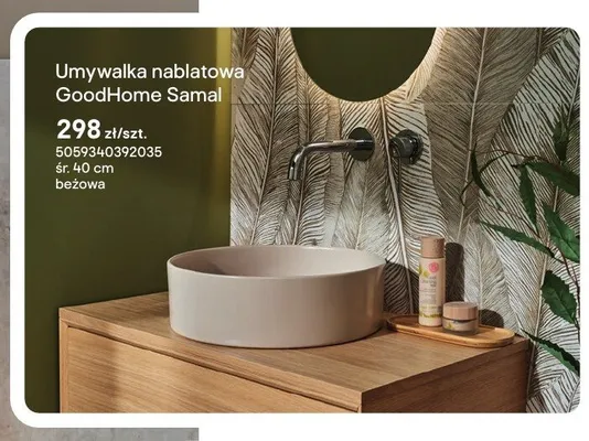 Umywalka nablatowa GoodHome Samal promocja w Castorama