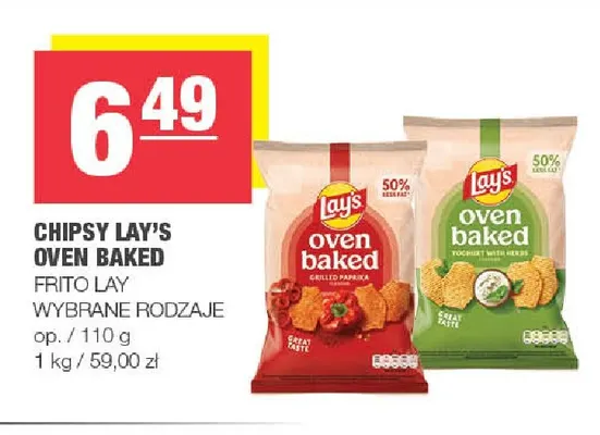 Chipsy Lay's Oven Baked Yogurt with Herbs promocja w SPAR