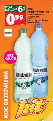 Woda mineralna niegazowana Augustowianka promocja w TOPAZ