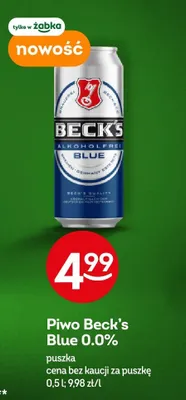 Piwo Blue 0.0% promocja w Żabka