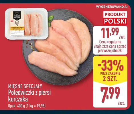 Polędwiczki z piersi kurczaka Mięsne Specjały promocja w Aldi