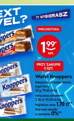 Wafel Knoppers klasyczny promocja w Żabka