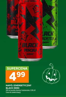 Napój energetyczny Black Zero dracula promocja w Stokrotka