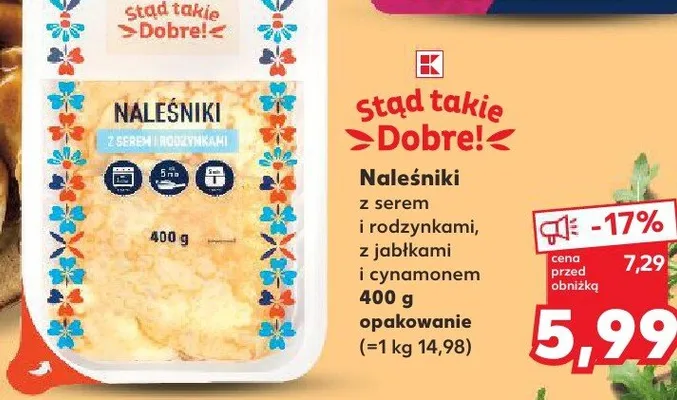 Naleśniki z jabłkami i cynamonem Stąd takie Dobre! promocja w Kaufland