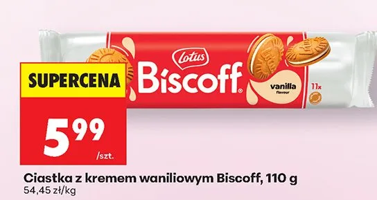 Ciastka z kremem waniliowym promocja w Biedronka