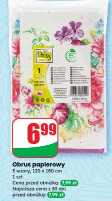 Obrus papierowy 3 wzory promocja w Dino