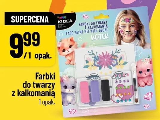 Farbki do twarzy z kalkomanią KIDEA promocja w POLOmarket