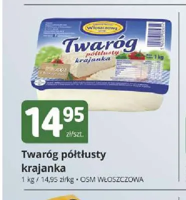 Twaróg półtłusty krajanka Włoszczowa promocja w Marketvita