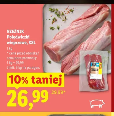 Polędwiczki wieprzowe Rzeźnik XXL promocja w Lidl