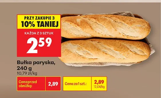 Bułka paryska promocja w Biedronka