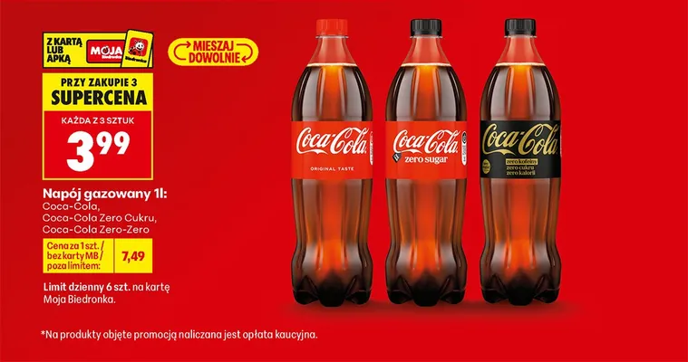 Napój gazowany Coca-Cola promocja w Biedronka