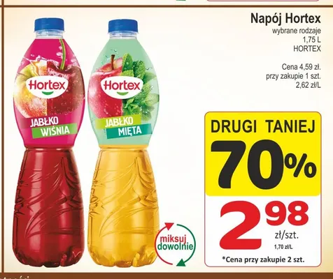 Napój Hortex jabłko mięta promocja w Marketvita