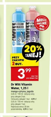 Napój Dr Witt Vitamin Water Jagoda promocja w Twój Market