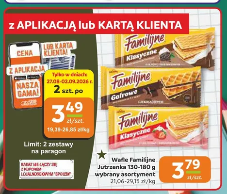 Wafle Familijne Jutrzenka promocja w Społem Częstochowa