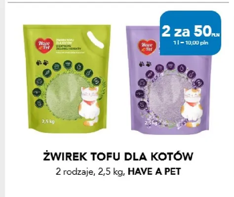 Żwirek tofu dla kotów promocja w Aquael zoo